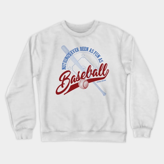 Mickey Mantle Crewneck Sweatshirt by MindsparkCreative